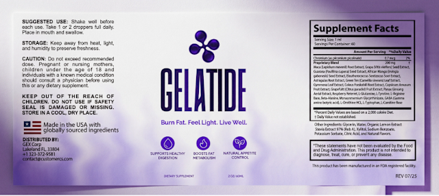 Gelatide formula effects and ingredients